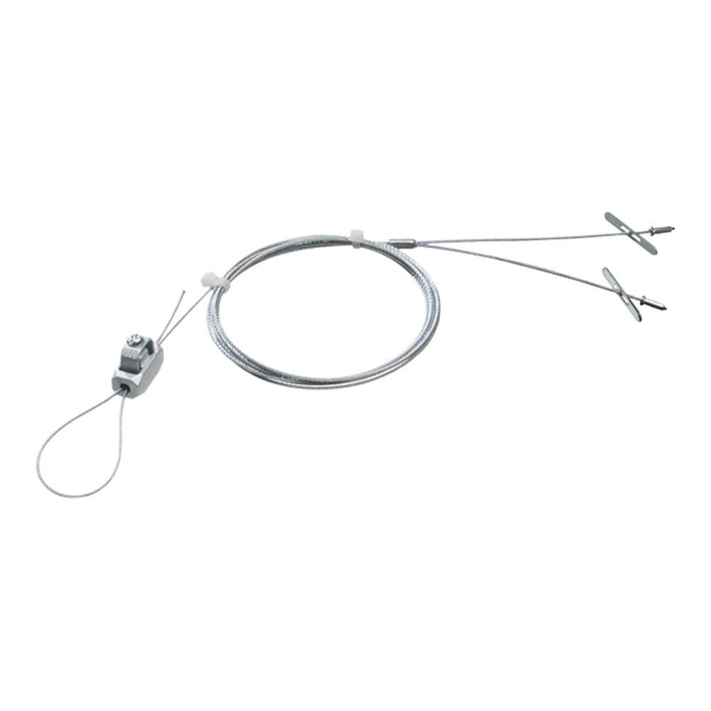 Galvanized braided support wire Y kit with toggle, 2 pack. 5ft length. Holds up to 75lbs. .080 wire.
