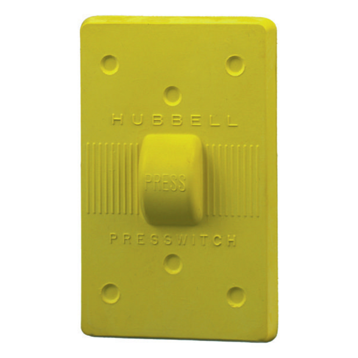 Wallplates and Boxes, Weatherproof Covers, 1-Gang, For PresSwitch, Standard Size, Yellow Elastomer