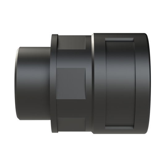 PMAFIX Straight Black Connector with Universal Safety Clip, Material - Polyamide 6, Thread Type - Metric, Thread Size -M32x1.5, Conduit Size NW - 29