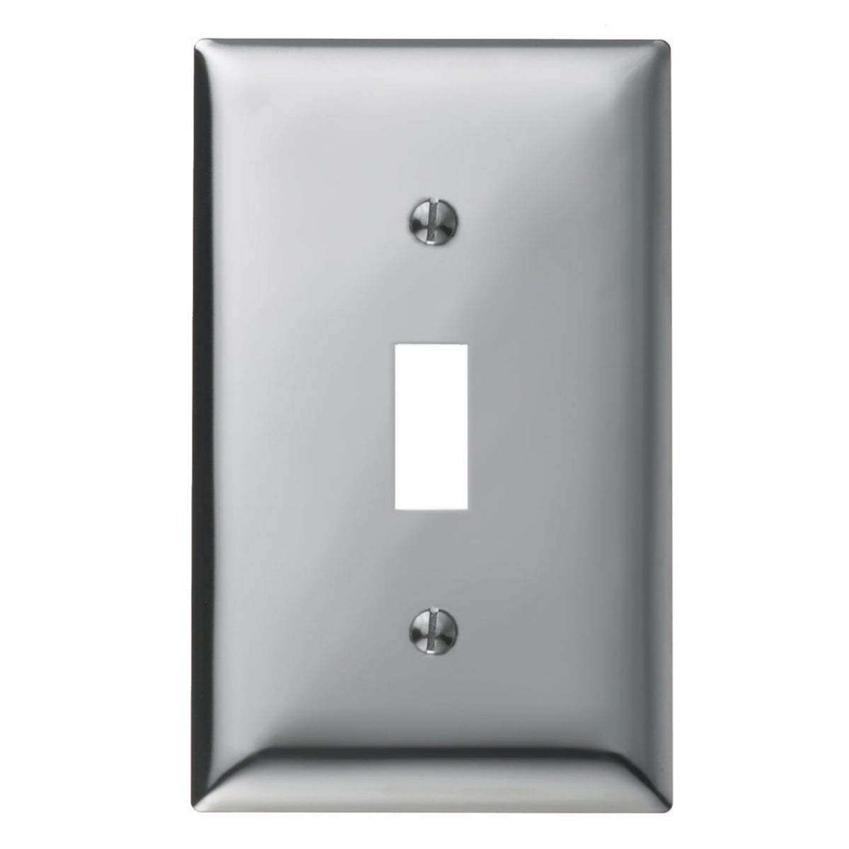 Wallplates and Boxes, Metallic Plates, 1- Gang, 1) Toggle Opening, Standard Size, Chrome Plated Steel