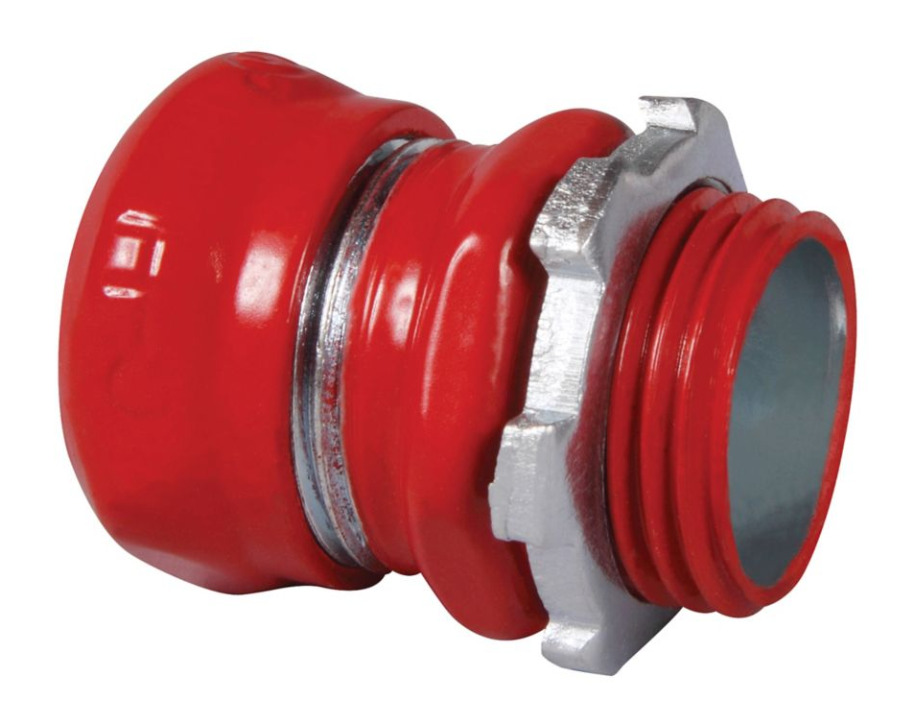 655RED Compression Conduit Connector, 2 in Trade, For Use With EMT Conduit, Steel, Painted