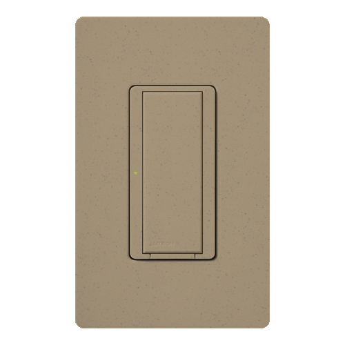 RadioRA 2 Switch, Multi-location/single-pole, neutral required, 120V/8A light or 1/4 HP motor/5.8A motor in mocha stone