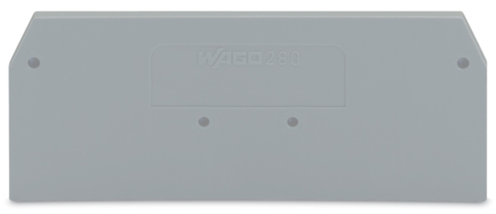 End and intermediate plate; 2.5 mm thick; gray