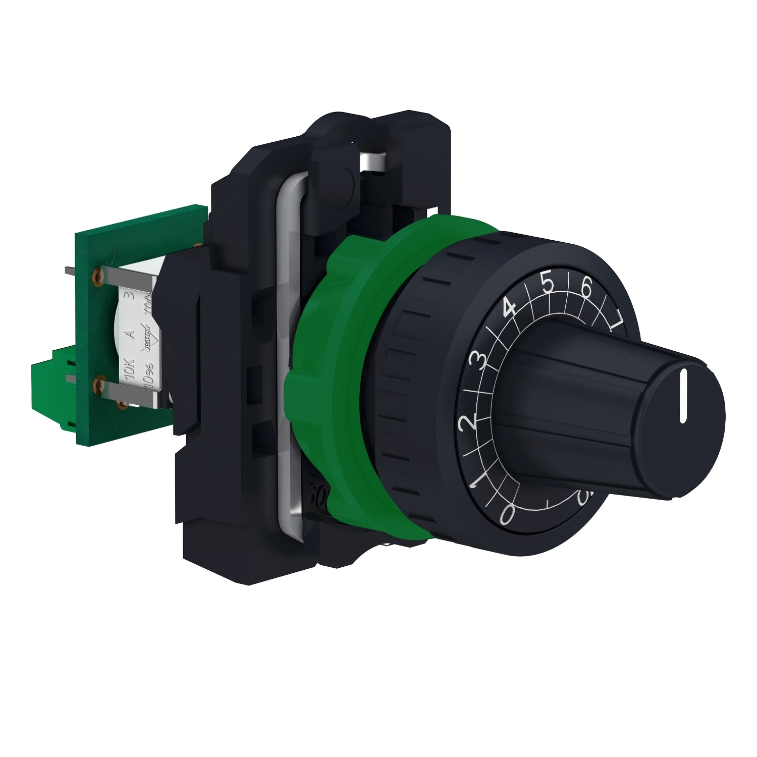 Complete potentiometer, Harmony XB5, plastic, 22mm, 2.2k Ohms