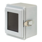 Hinge Window Cover Quick-Release Latch Type 4X, 9.50x6.00x5.50, Gray, Fiberglass