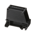 DIN rail mount adapter with label, singl