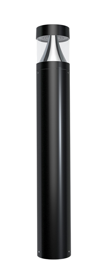 Bollard FA  24/19/14W 5/4/3K Rd-Flat Blk