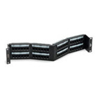 GigaMax Category 5e Universal Recessed Angled Patch Panel, 48-port, 2RU, Cat 5e