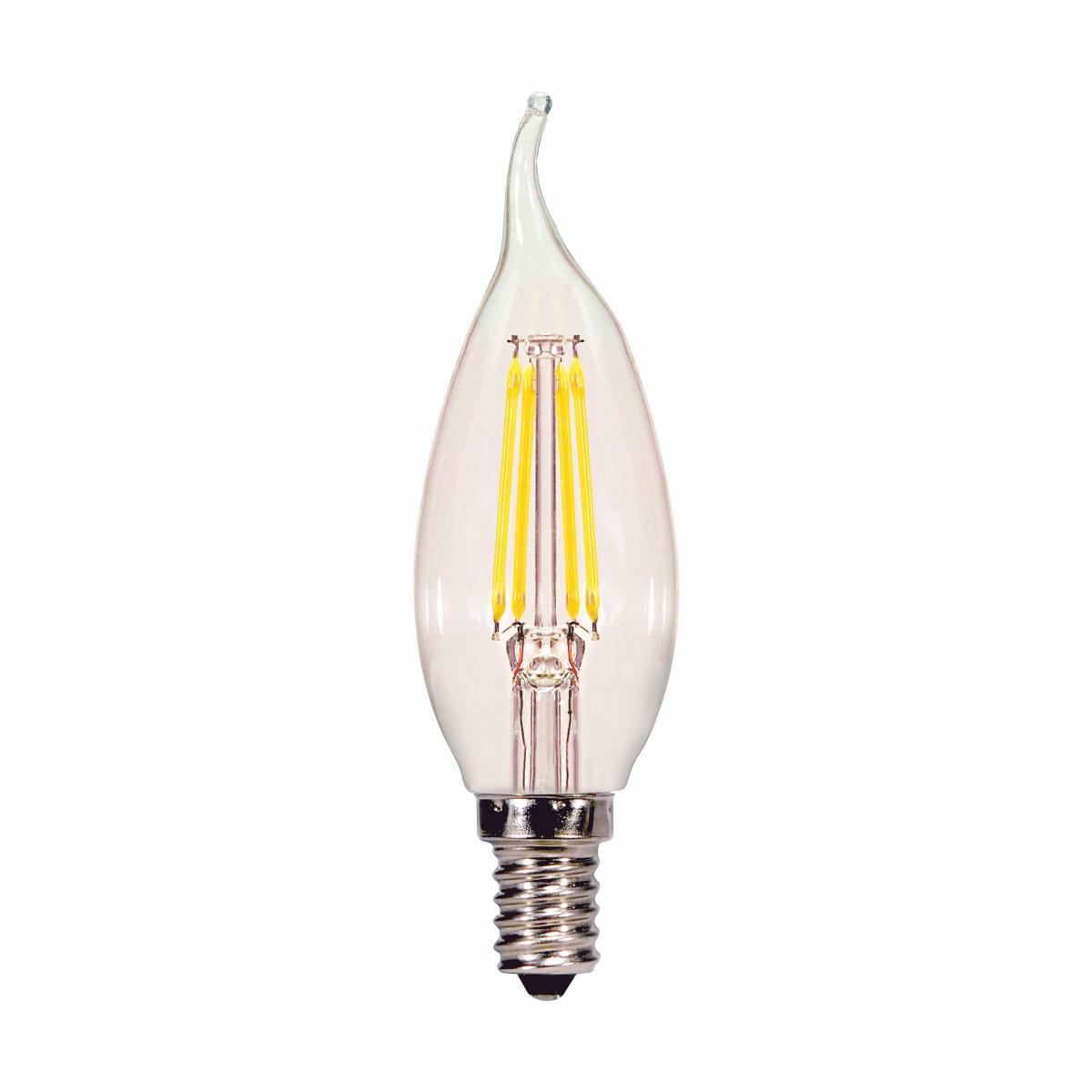 4.5-Watt CA10 LED Lamp - Clear Candelabra Base 2700K 120 Volts Carded