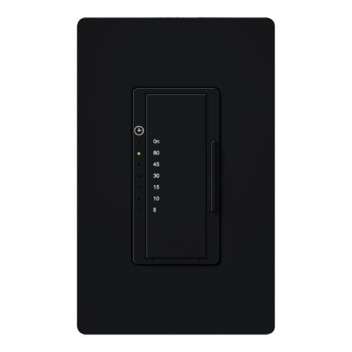 Maestro Countdown Timer, Single-pole, no neutral required, 120V/600W/VA (5A) in black