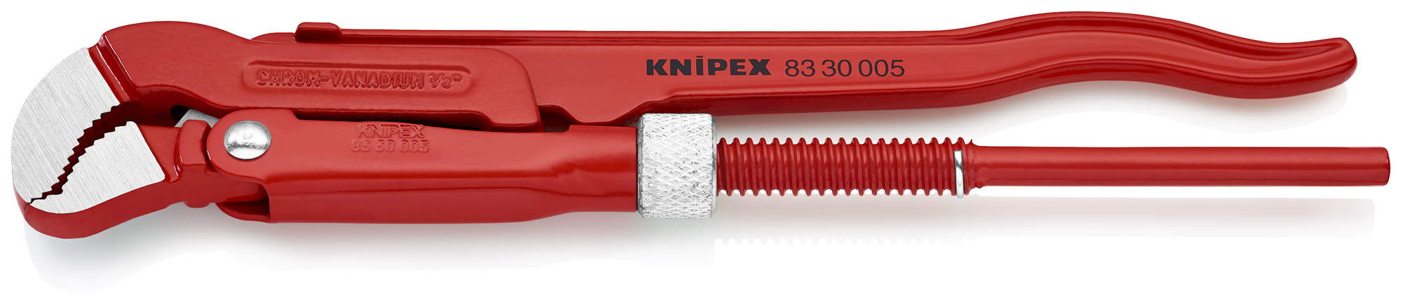 Swedish Pipe Wrench-S-Type, 9 1/2 in., Bare Handles