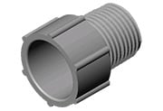 4 in PVC Terminal Adapter, Male, Molded
