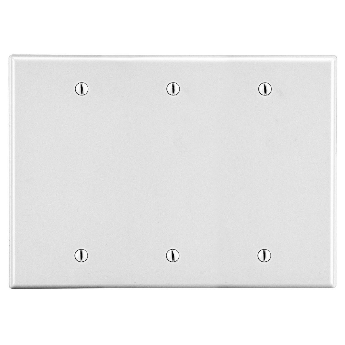 Wallplate, 3-Gang, 3 Box Mount Blank, White