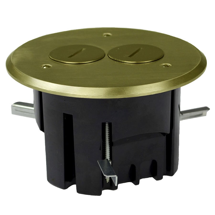 Round Floor Box; 4 Inch Dia x 3 Inch Depth, Thermoplastic, 24.5 Cubic-Inch