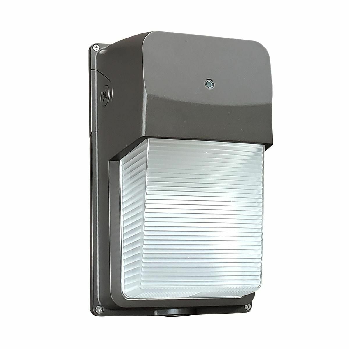 Wallpack, Wall (surface), LED, 4000 K, Lamp Included: Yes, Button Photocontrol, 120-277 VAC, Dark Bronze Matte Textured.