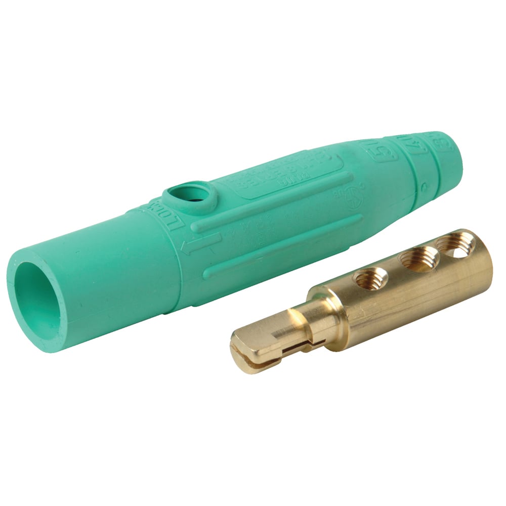Male Cam Device Plug, 150A 600V, Green
