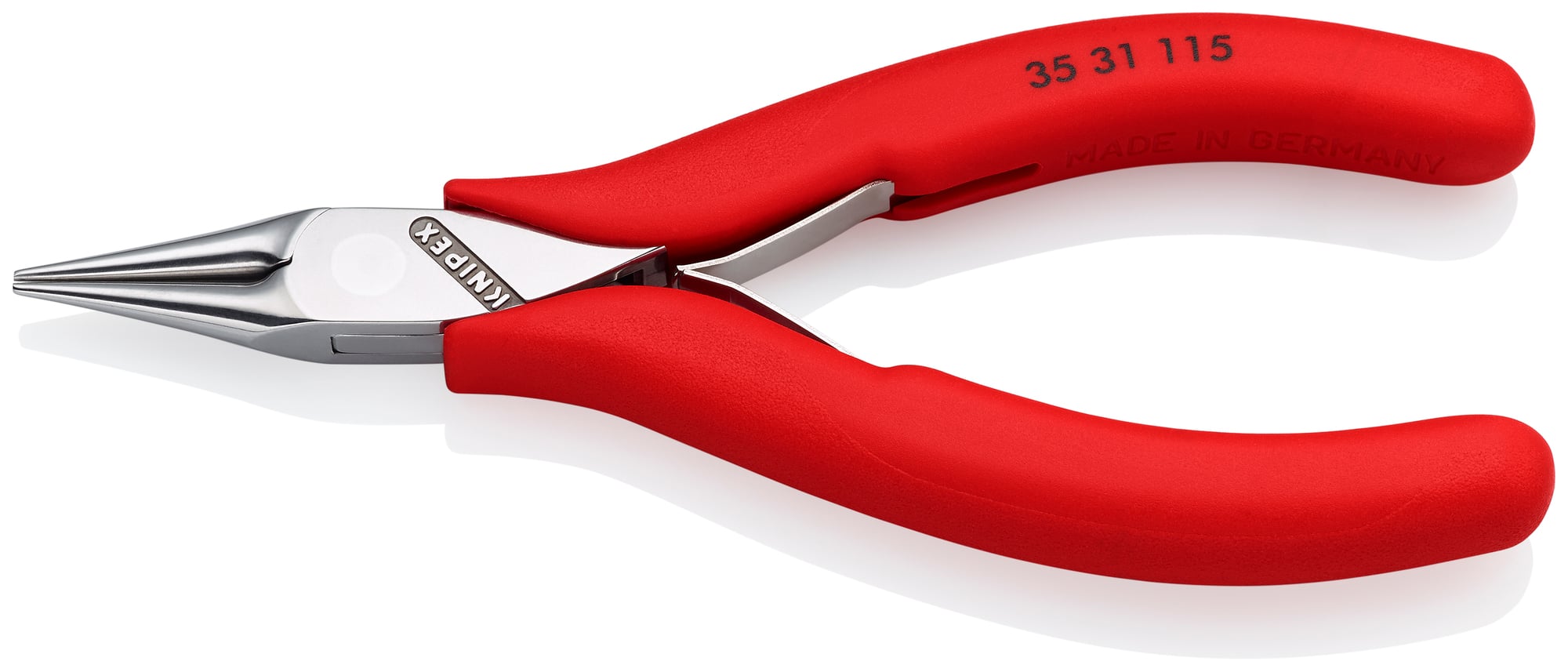 Electronics Pliers-Round Tips, 4 1/2 in., Single Component, Polished, Round Jaws