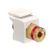 QuickPort Binding Post Adapter with Red Stripe, Light Almond