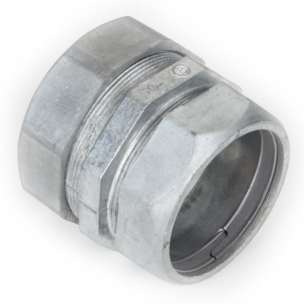 Compression Transition Coupling, Rigid/IMC to EMT, Zinc Die Cast 2 Inch