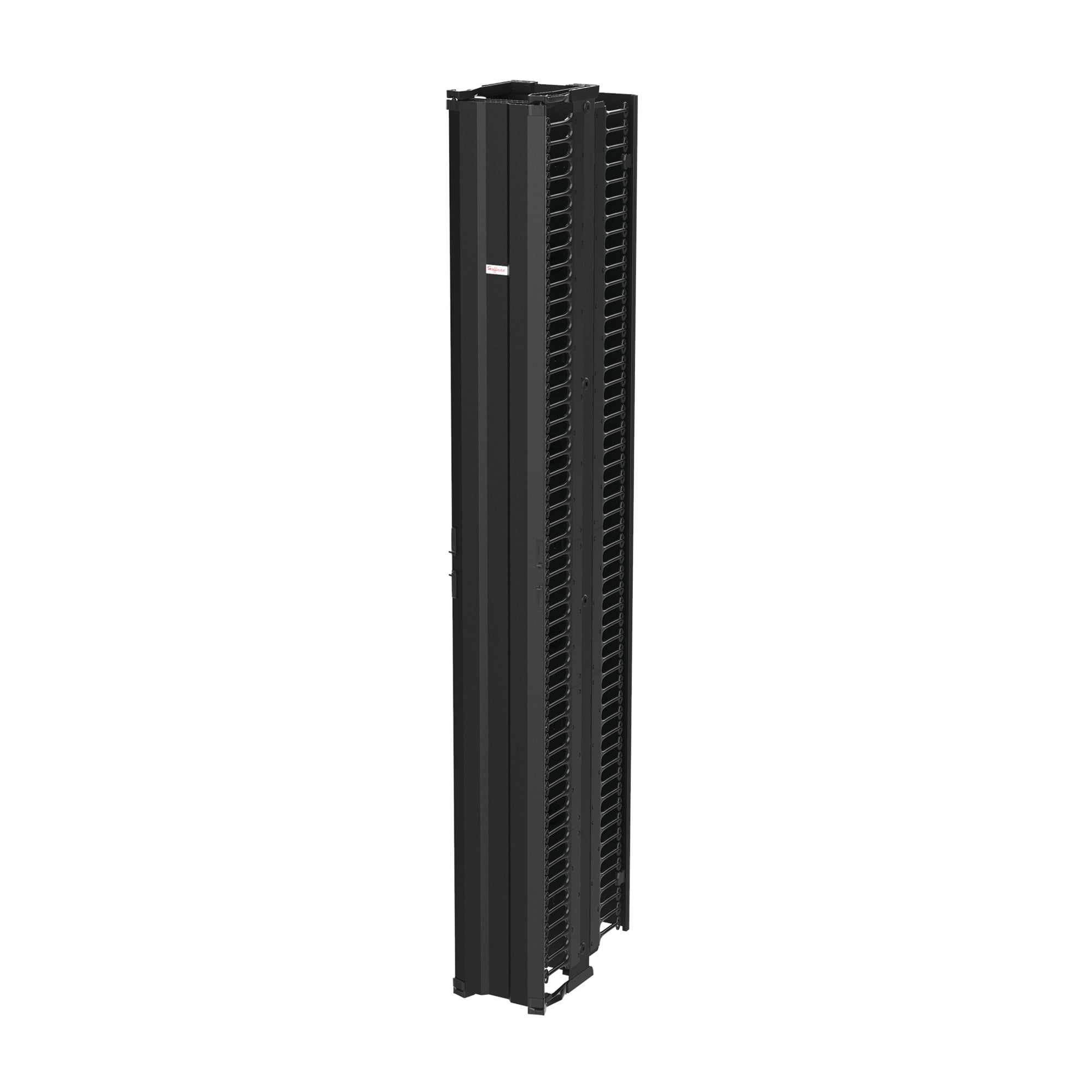 CableTek Vertical Cable Manager Double Fingers, 96.00x11.25x21.20, Black, Alum