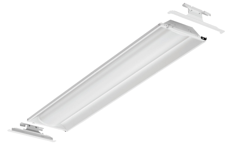 Volumetric Recessed Lighting 1x4 Relight, 6000 LM high efficiency, curved, smooth, 3500K