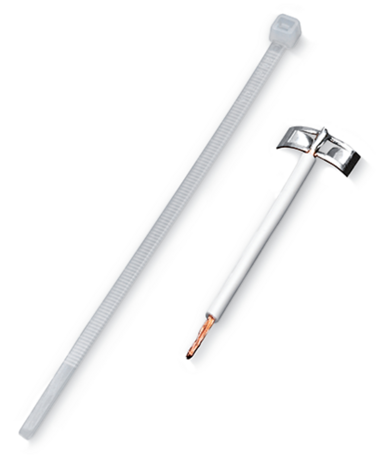 Shield termination; including cable ties for shield diameters 5 mm to 10 mm; 150 mm long; gray