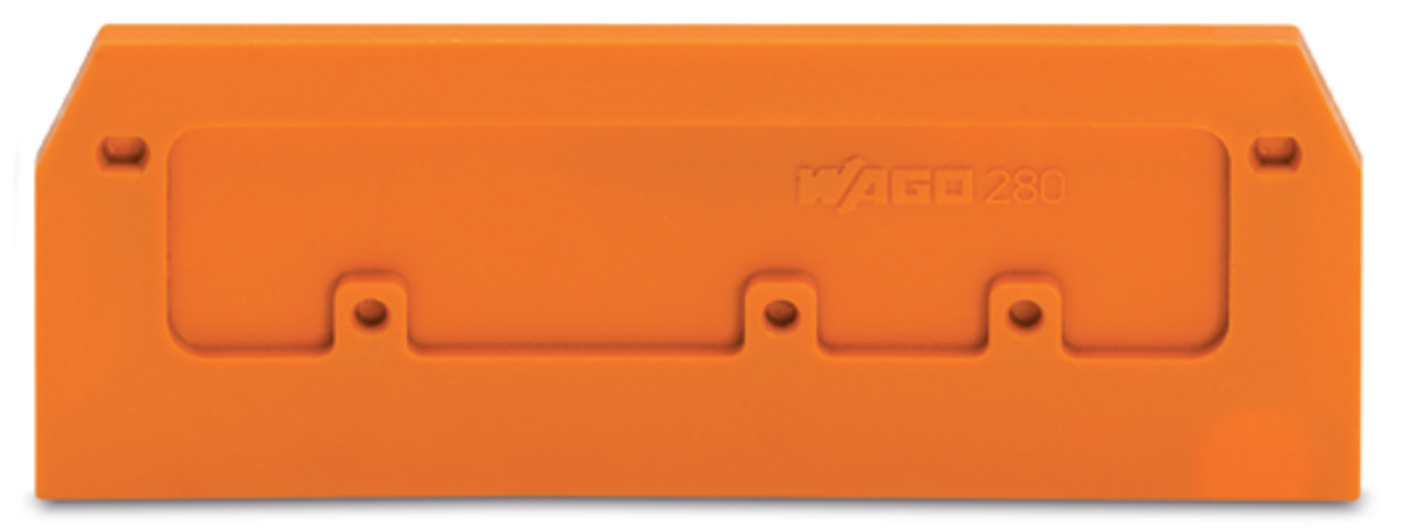 End and intermediate plate; 2.5 mm thick; orange
