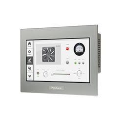10"W 1024 x 600 pixel 16M colors web panel with analog signal touch panel, COM1 RS232C(D-Sub9), Ethernet(RJ45) x 2, 24VDC