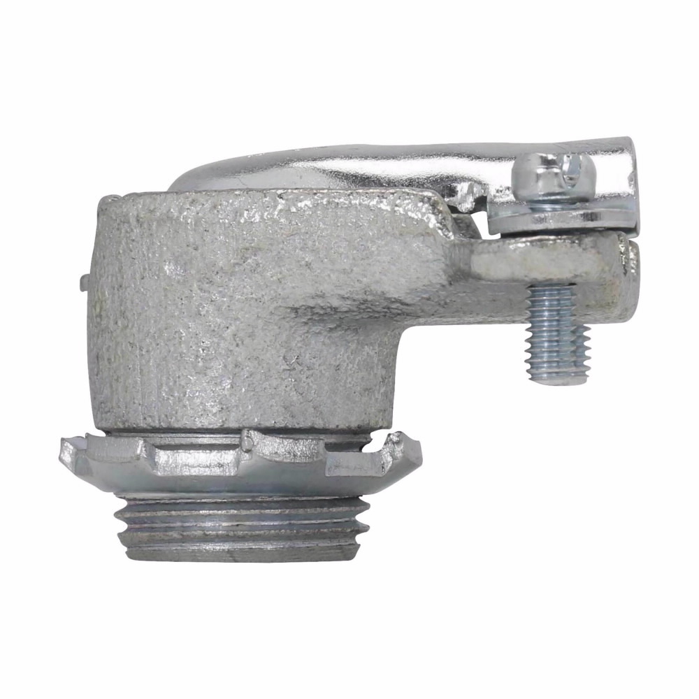 Eaton Crouse-Hinds series FMC duplex type connector, AC/MC and FMC, Straight, Malleable iron, 3/8"