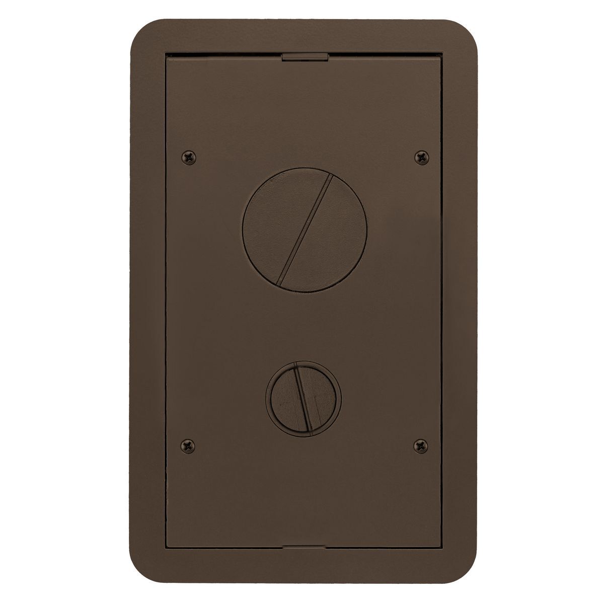 Concrete Floors, Recessed, CFB2G & CFB4G Rectangular Furniture Feed Series, Surface Cover Assembly, Bronze Powder Paint Finish