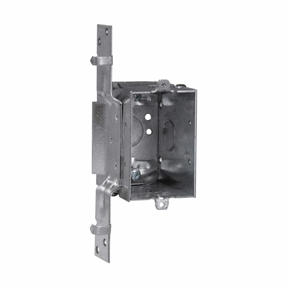 Eaton Crouse-Hinds series Switch Box, (1) 1/2", VP, set 1/2", 2, NM clamps, 2-1/2", (1) 1/2", Steel, (1) 1/2", Gangable, 12.5 cubic inch capacity