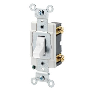 12021-2W Toggle Switch, 24 V AC/DC, 3 A, 1/2, 2 hp Power Rating, SPST Contact