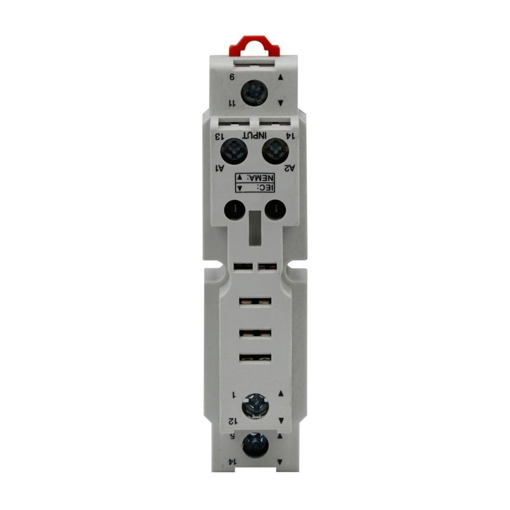 D1 Series Socket, Used with D1PR1 and D1PF1 Relays, Module size B, 300V nominal voltage, 20A nominal current, Panel/Din rail mount, Screw clamping wire connection, QTY: 10, IP20 enclosure