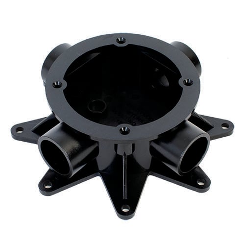 EPCO, Junction Box, SPIDERBOX, Wet/Damp Location, Glue-in Hubs: 2 open, 2 closed, Material: Phenolic Plastic, Cable Entry: Knock Outs, Cubic Capacity: 12 CU-IN, Knockouts: Yes, Knockout Size: 3/4 IN, Maximum Temperature: 122 DEG F, 50 DEG C