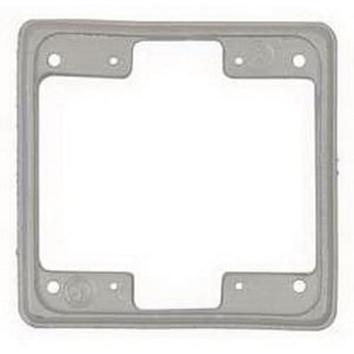 2-Gang Weatherproof Cast Device Box Extender; 1 Inch Depth, Malleable Iron, 29.5 Cubic-Inch