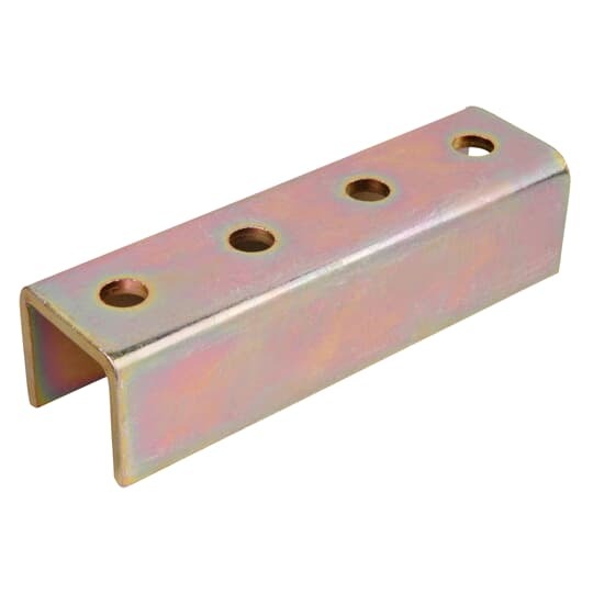 Support, U Shape, Four Hole, Length 7-1/4 Inches, Holes 1 Inch on 1-7/8 Inch Centers, Steel, For A Series Channels