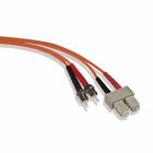 Fiber Patch Cord: 62.5/125 UM Multimode (OM1) Duplex Riser-Rated (3 MM Zipcord). Sc To St, 3 Meters Length (Polarity Is A-b). Cable Color - Orange