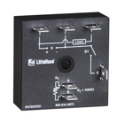 The KSDB is designed for general purpose commercial and industrial applications where a small, cost effective, reliable solid-state timer is required. The factory calibration for fixed time delays is within 5% of the target time delay. The repeat accuracy, under stable conditions, is 0.5% of the selected time delay. This series is designed for popular AC and DC voltages. Time delays of 0.1 seconds to 1000 minutes are available in 6 ranges. The output is rated 1A steady and 10A inrush. The modules are totally solid state and encapsulated to protect the electronic circuitry. Operation (Delay-on-Break): Input voltage must be applied before and during timing. Upon closure of the initiate switch, the output energizes. The time delay begins when the initiate switch is opened. The output remains energized during timing. At the end of the time delay, the output de-energizes. The output energizes if the initiate switch is closed when input voltage is applied. Reset: Reclosing the initiate switch during timing resets the time delay. Loss of input voltage resets the time delay and output.