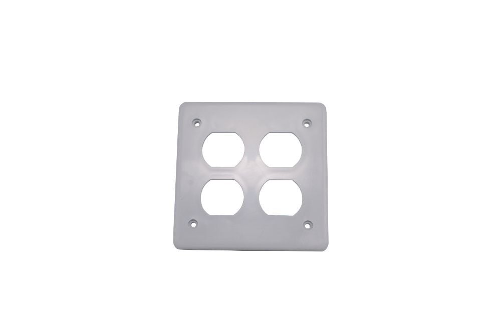 DRCU20-2 PVC DBL GANG COV. PLATE DBL DUP. REC. SCEPTER