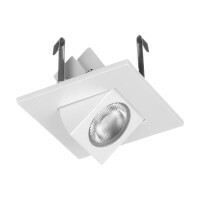 DQR Series 2 in. Square Eyeball LED Downlight in White, 2700K