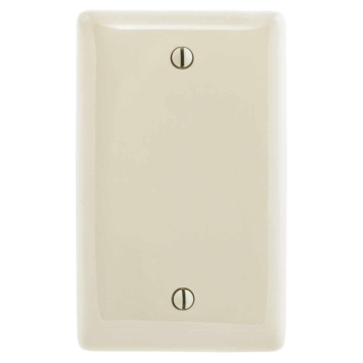 Wallplates and Box Covers, Wallplates,Nylon, 1-Gang, Jumbo, Blank, Light Almond