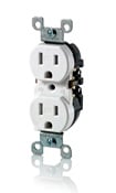 15 Amp, 125 Volt, Weather and Tamper Resistant, Duplex Receptacle, Grounding, Side and Quickwire, White