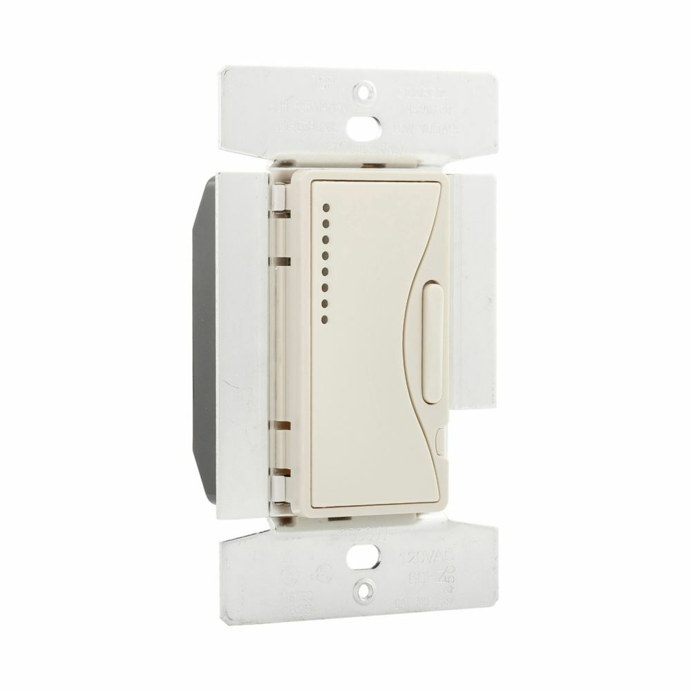 Eaton smart dimmer, Flush mounting, 120V, Wire leads, Maintained closure, Desert sand, 60 Hz, Electronic low voltage, Single-pole, three-way, Polycarbonate, 1000W 646188