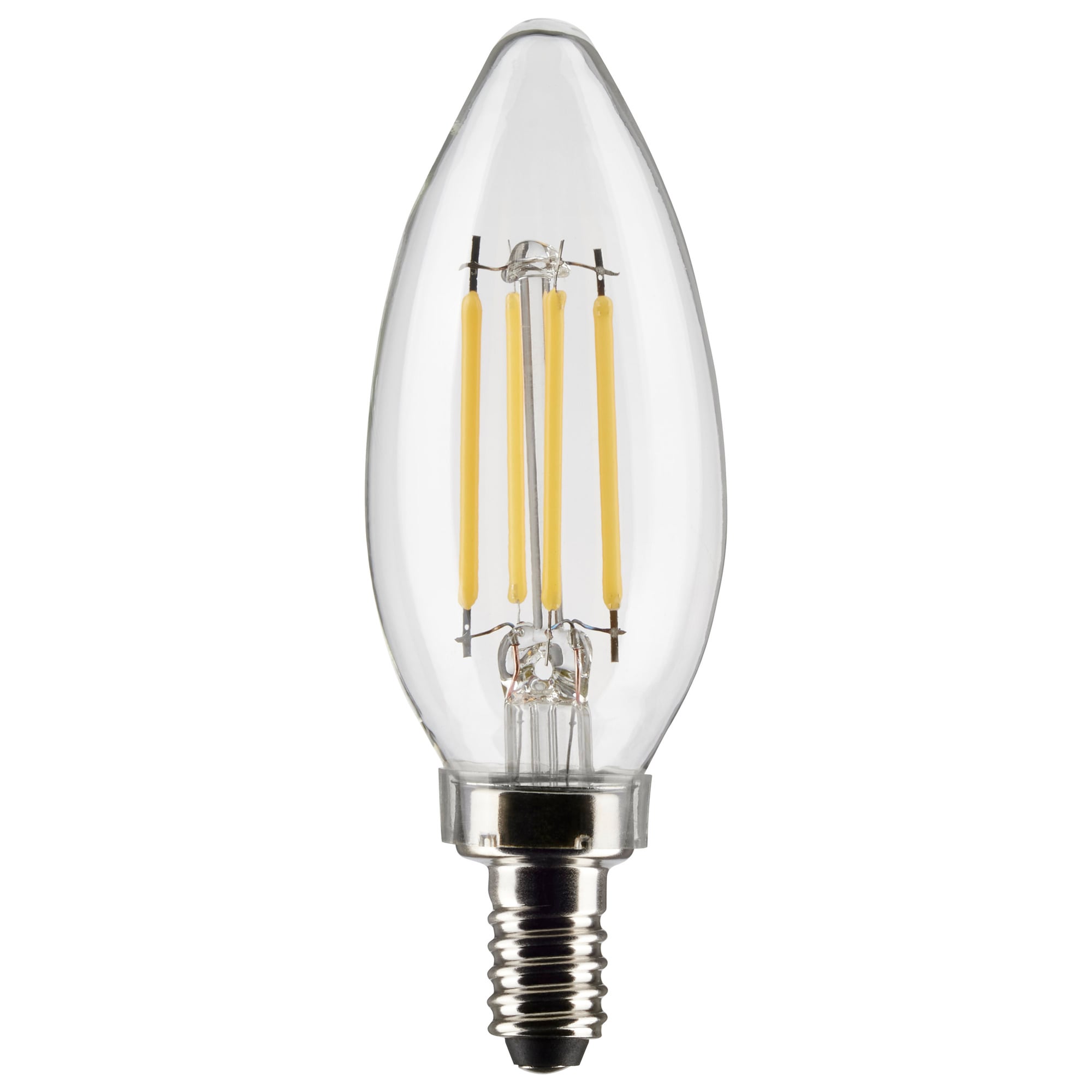 4 Watt B11 LED Lamp - Clear - Candelabra Base - 90 CRI - 3500K - 120 Volts