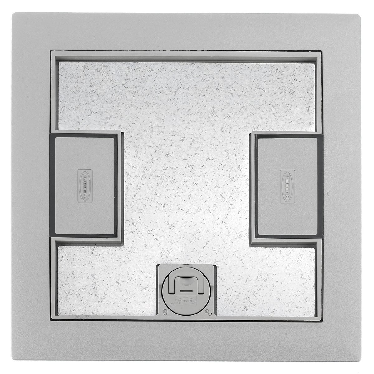 Floor Boxes, Large Capacity Floor Box Series, Reinforced Non-Metallic Cover, For Carpeted Applications, Gray