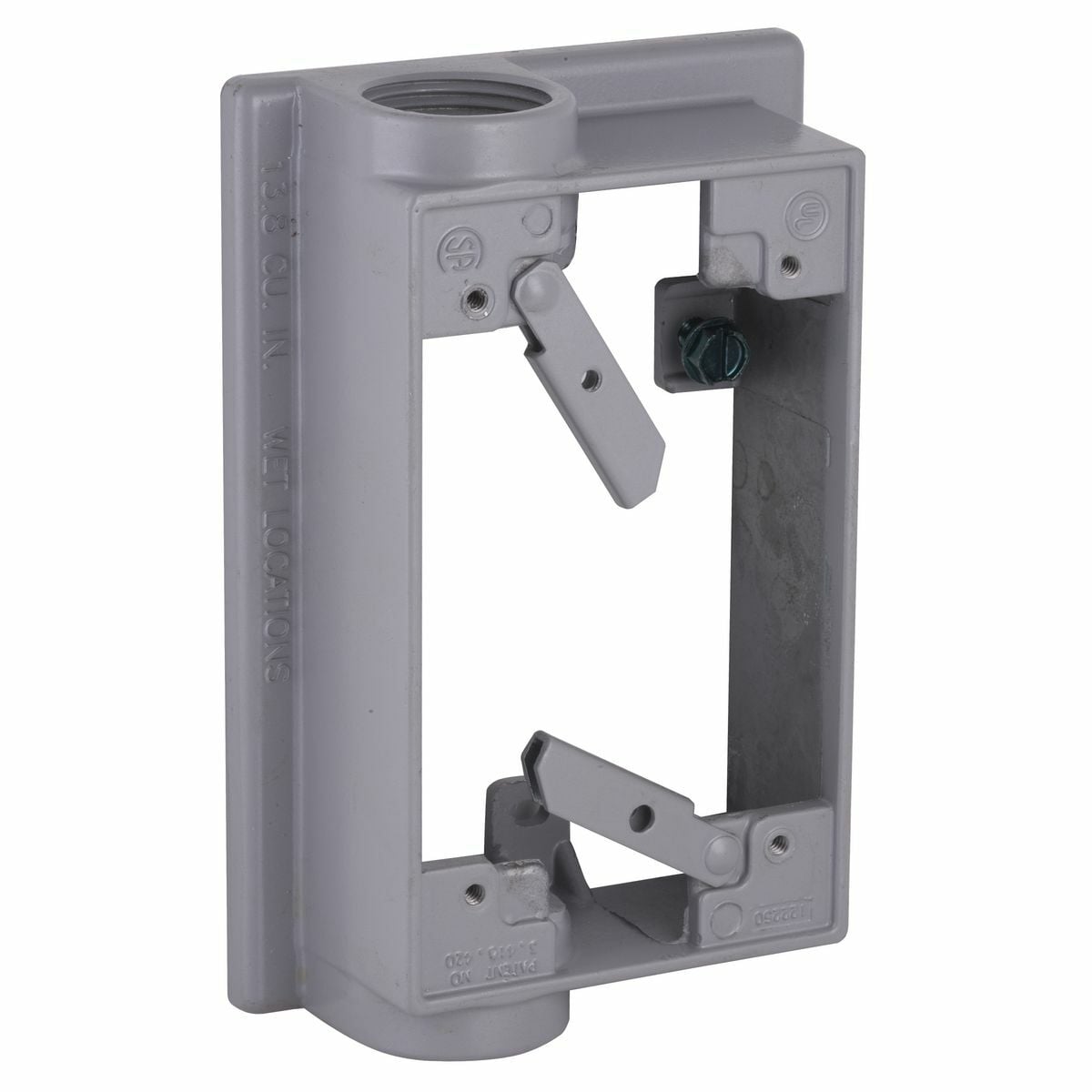 1-1/2 In. Deep Swing Arm Extension Adapters with Lugs - TwoThreadedOutlets - 5-1/4 In. x 3-1/2 In., (2) 3/4 In. Outlets