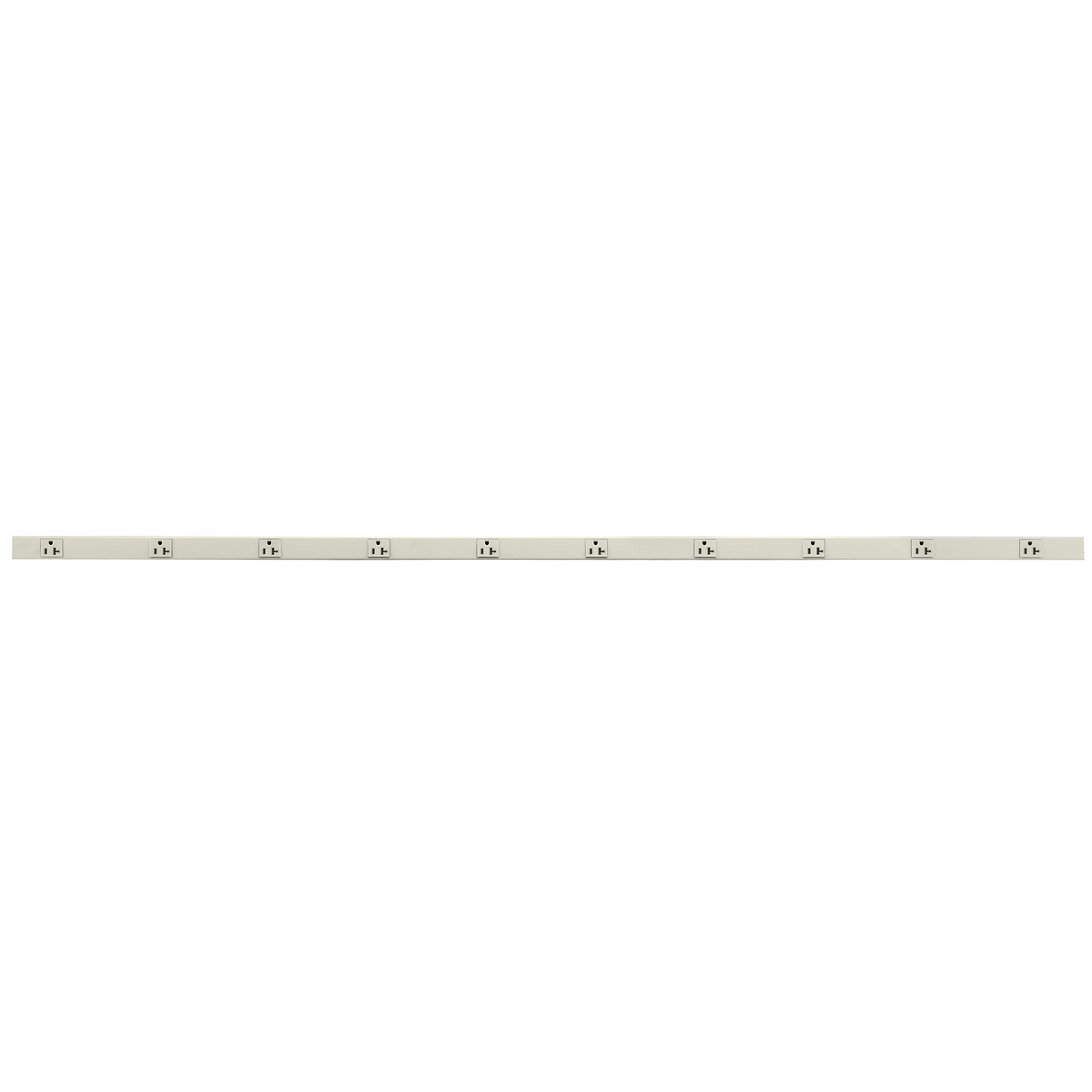 Metal PlugTrak, 20A 125V, 1 Circuit, 10 Receptacle, 5' Length, Ivory