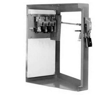 Type C361 Flange Mounted DS, Switch and operating mechanism with handle, 4 in handle, #1/0-14 AWG Cu/Al, NEMA 1 or 12 enclosure, Right-hand MTG, 25 hp at 208 Vac, 30 hp at 240 Vac, 100A at 250/600V fuse clip rating, 100A, 7 in minimum depth