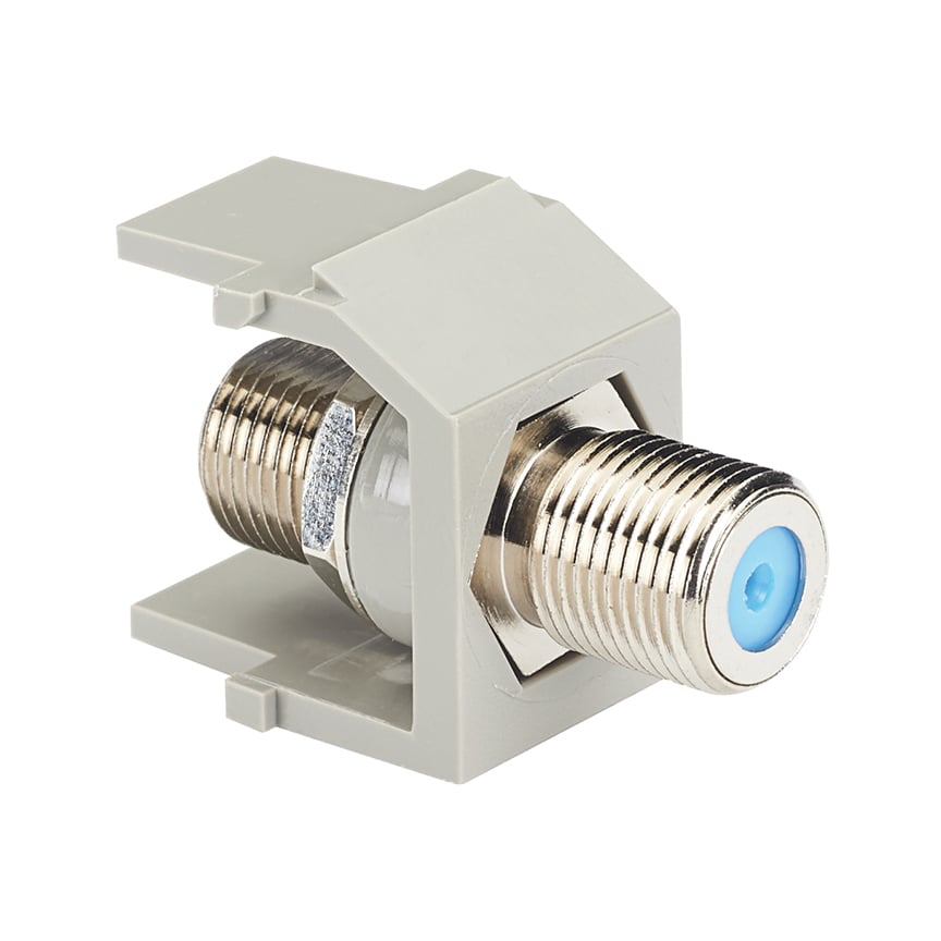 NKFIG NetKey Type F Keystone Coupler Module, 1 Ports, International Gray