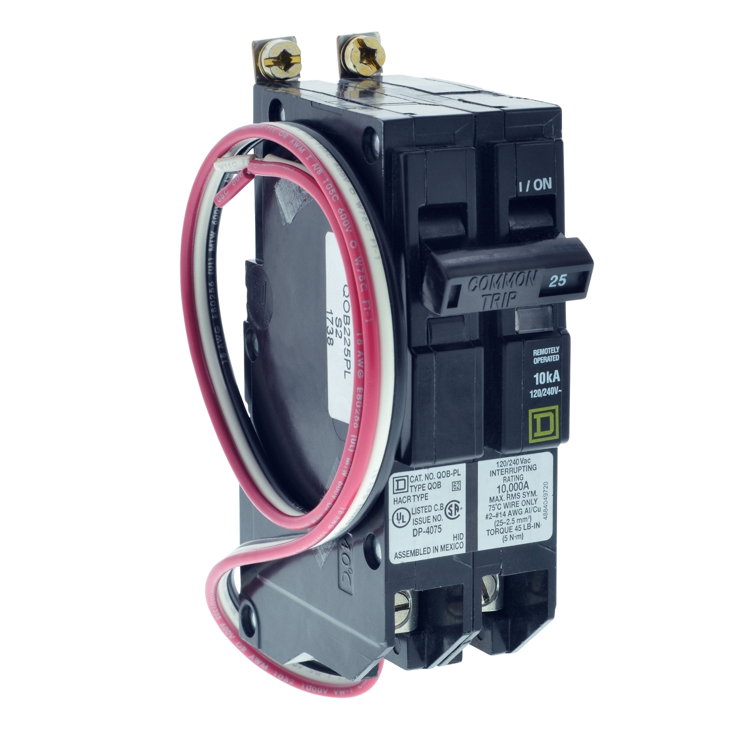 Mini circuit breaker, QO, 30A, 2 pole, 120/240VAC, 10kA, bolt on, Powerlink